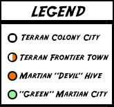 Martian Six-Gun Justice - Map of Mars Legend