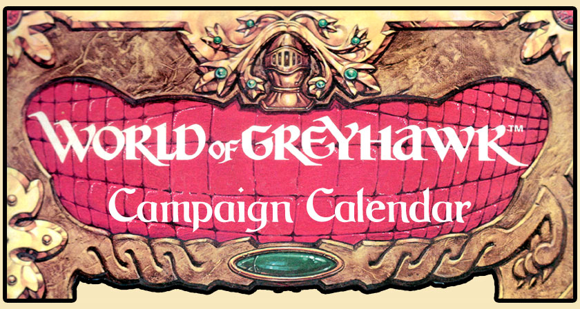 World of Greyhawk Calendar