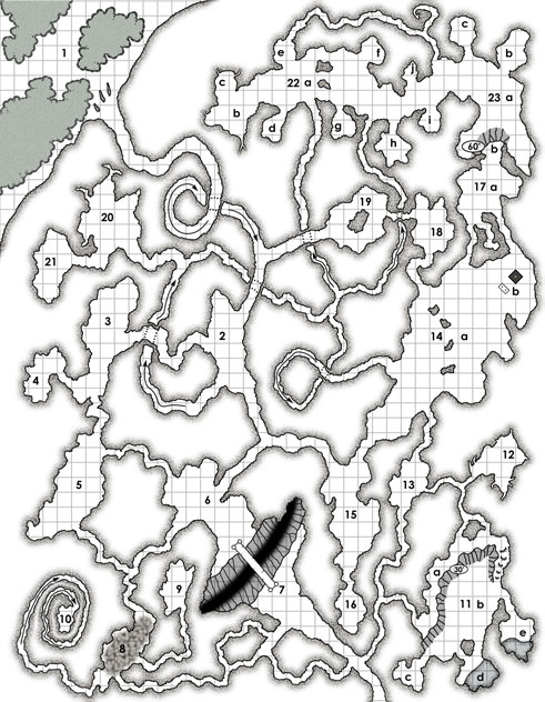 D&D cavern map