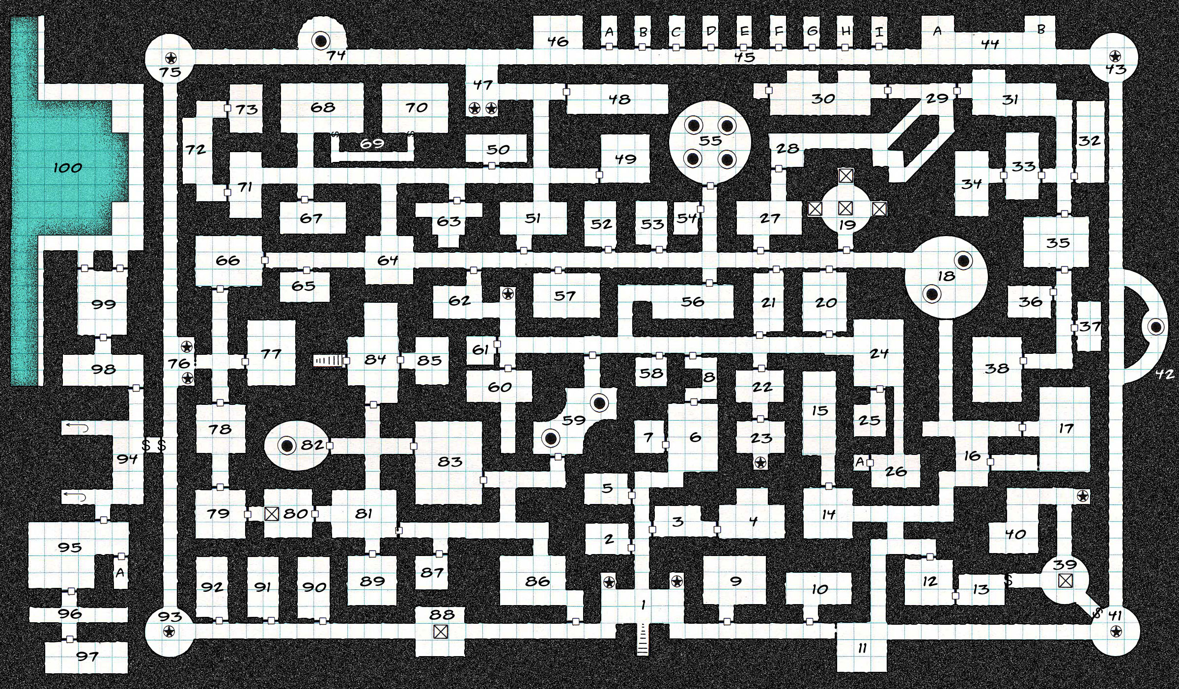 B W Dungeon Maps Creative Commons Licensed Maps Paratime Design Cartography