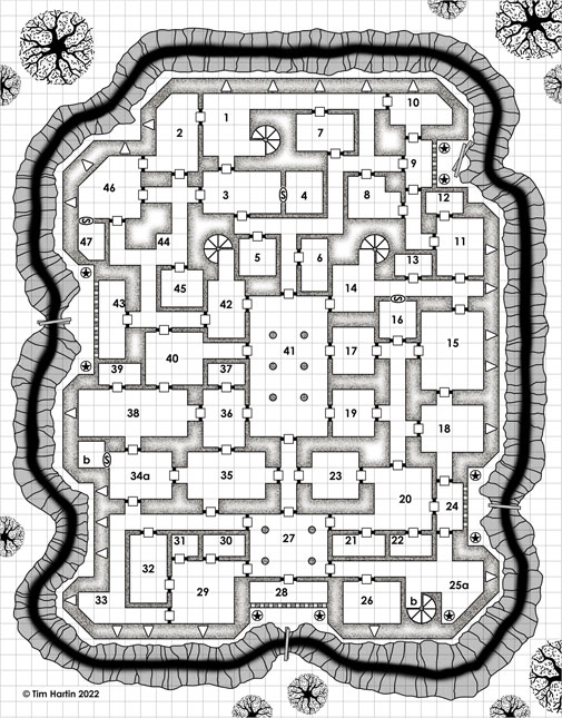 free D&D castle map