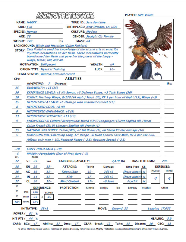 Harpy Villain PDF