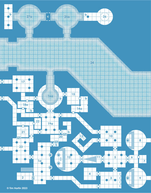 free Old School Blue D&D map