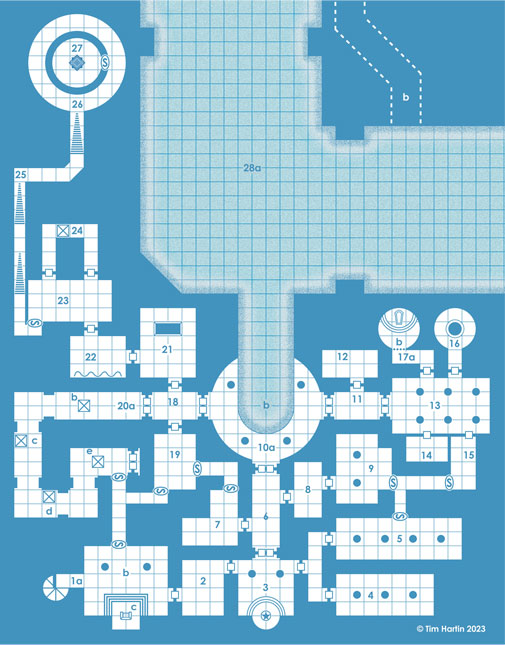 free Old School Blue D&D map