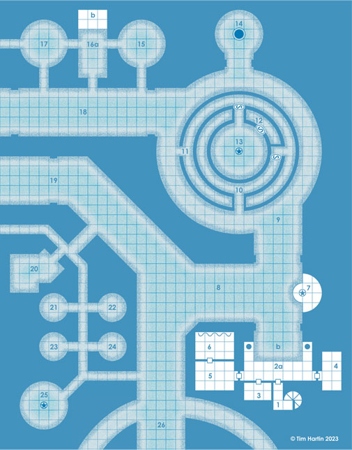 free Old School Blue D&D map