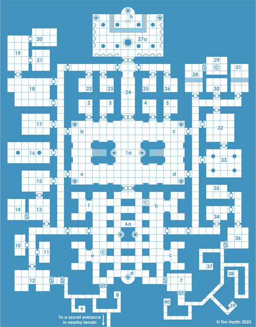 free Old School Blue D&D map